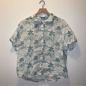 C&C California 100% Linen Women’s Button Top